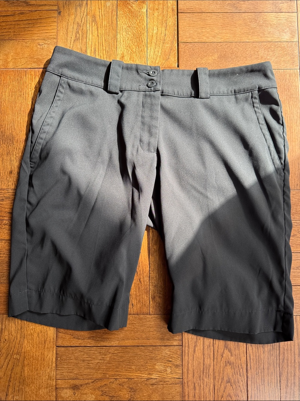 Golf Nike Black Flat-Front Performance Shorts